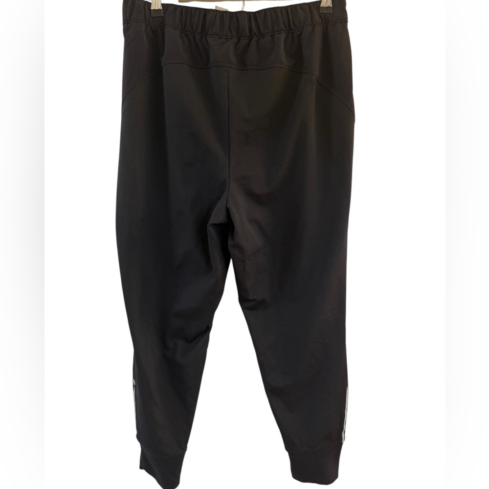 Calia Womens Journey Knit Jogger Sz L Solid Black High Rise Zip Pockets - Picture 2 of 7
